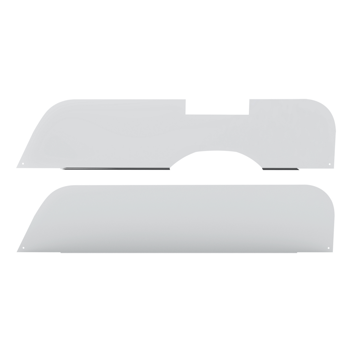 Pair of Freightliner Cascadia Convex Mirror Trucks 2018-2026 Stainless Steel 7" Chop Top Window Trim