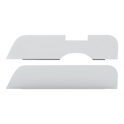 Pair of Freightliner Cascadia Convex Mirror Trucks 2018-2026 Stainless Steel 7" Chop Top Window Trim
