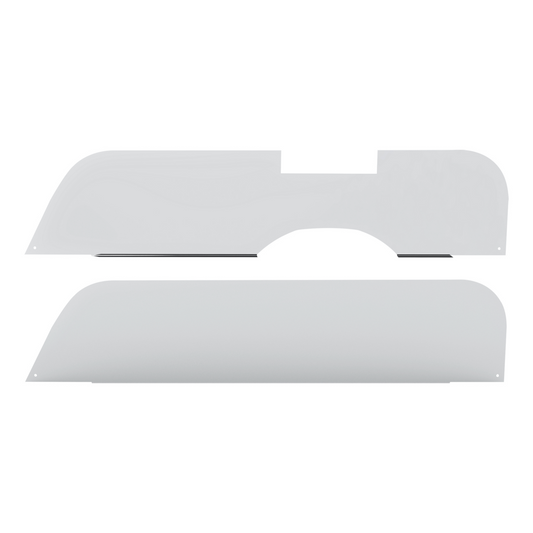 Pair of Freightliner Cascadia Convex Mirror Trucks 2018-2026 Stainless Steel 7" Chop Top Window Trim
