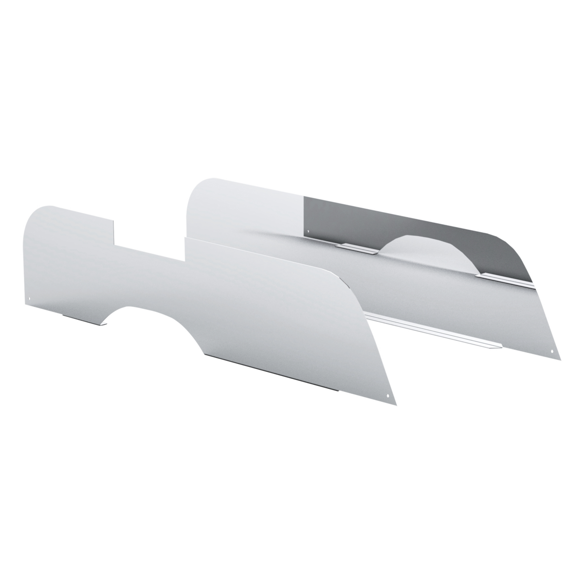 Pair of Freightliner Cascadia Convex Mirror Trucks 2018-2026 Stainless Steel 7" Chop Top Window Trim