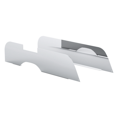 Pair of Freightliner Cascadia Convex Mirror Trucks 2018-2026 Stainless Steel 7" Chop Top Window Trim