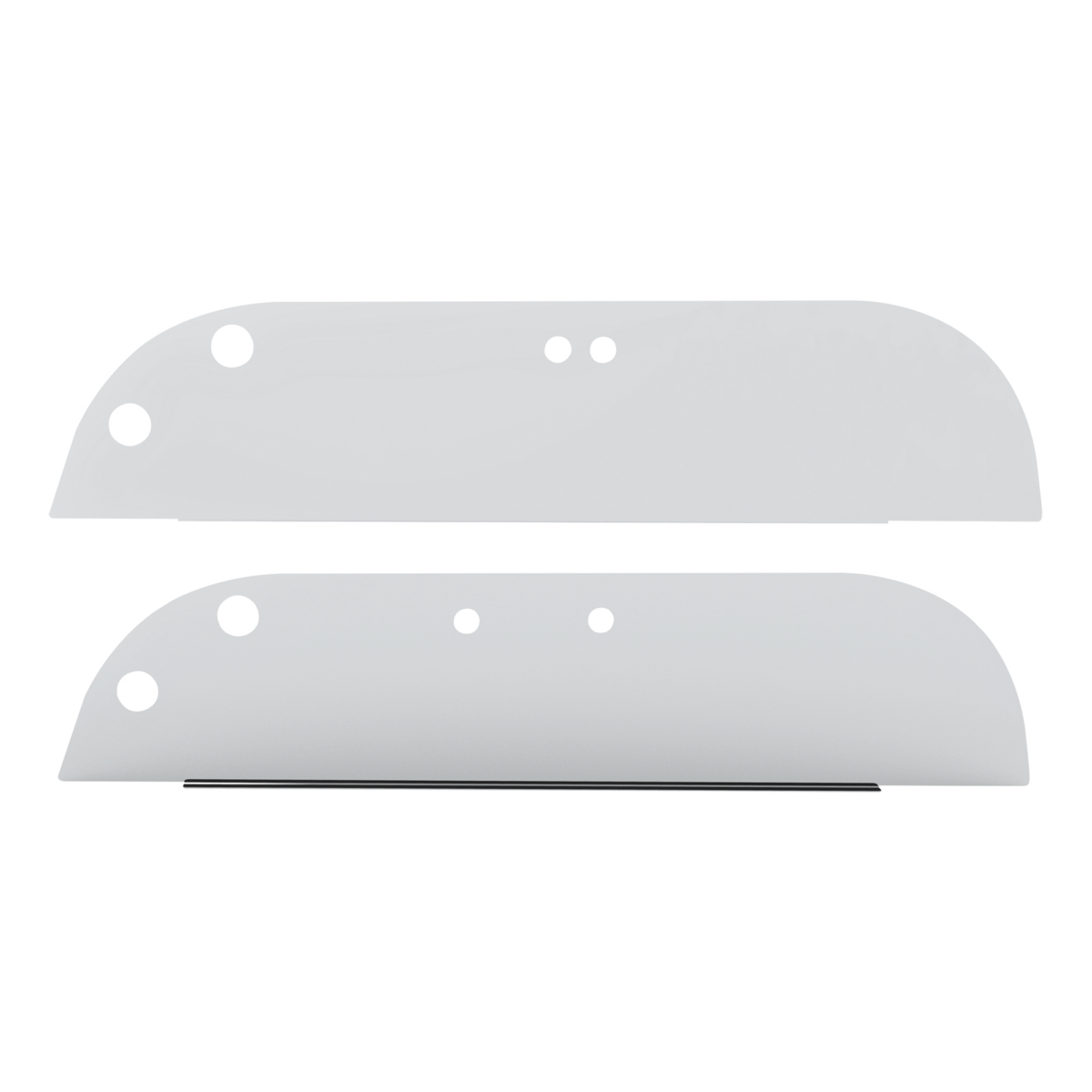 Pair of International 9200, 9400, 9900 1999 and Newer Stainless Steel 5" Chop Top Window Trim