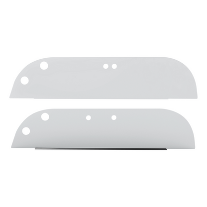 Pair of International 9200, 9400, 9900 1999 and Newer Stainless Steel 5" Chop Top Window Trim