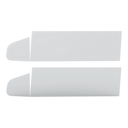 Pair of International Prostar 2006-2016 Stainless Steel 8" Chop Top Window Trim for Non-Sealed Vent Window