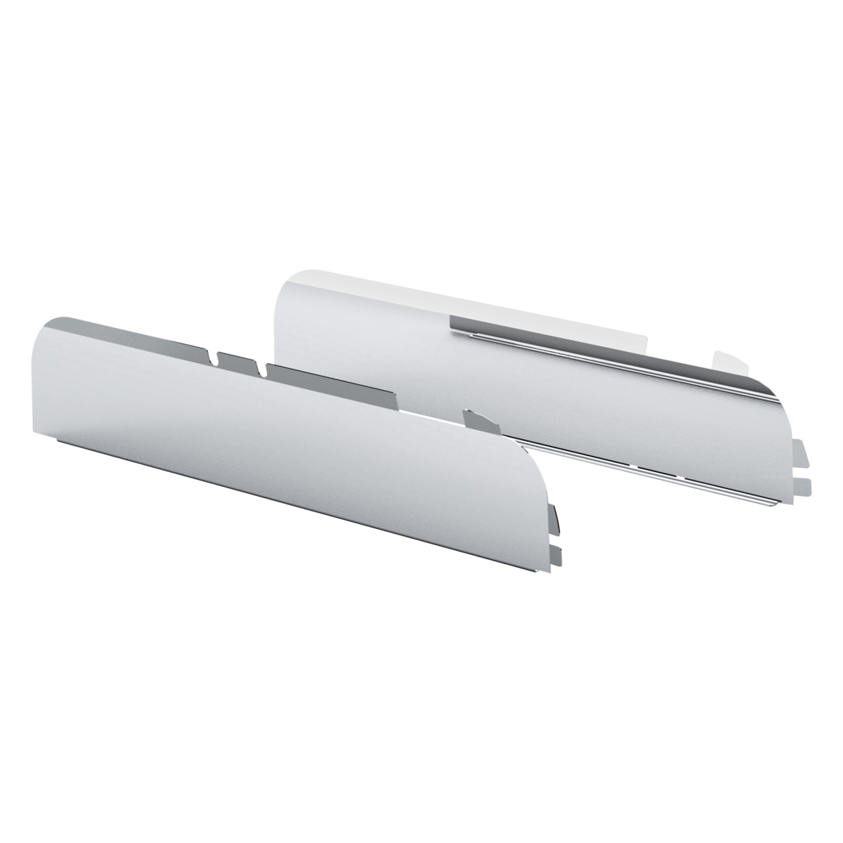 Pair of Western Star Constellation Series Stainless Steel 6" Chop Top Window Trim