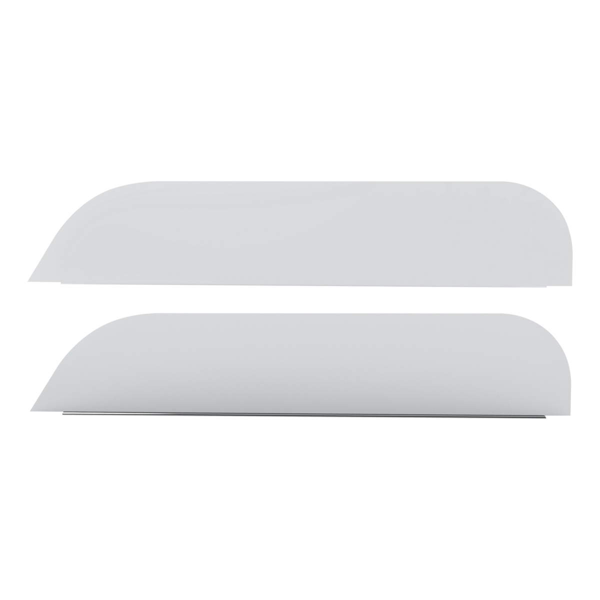 Pair of Western Star 49X SBA Low Roof 2021-2026 Stainless Steel 5.5" Chop Top Window Trim