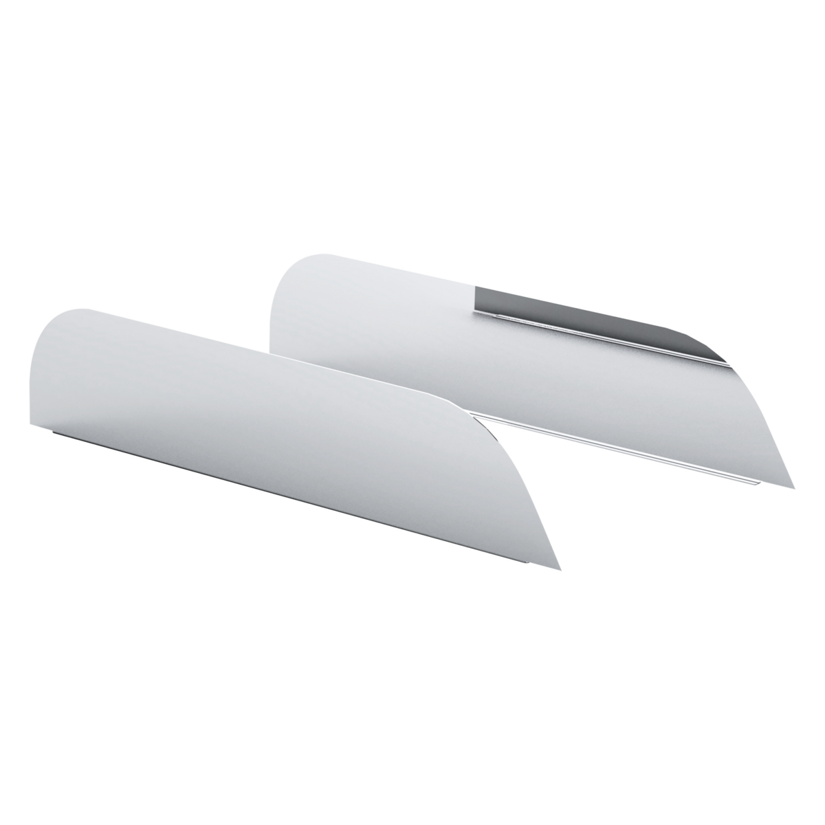 Pair of Western Star 49X SBA Low Roof 2021-2026 Stainless Steel 5.5" Chop Top Window Trim