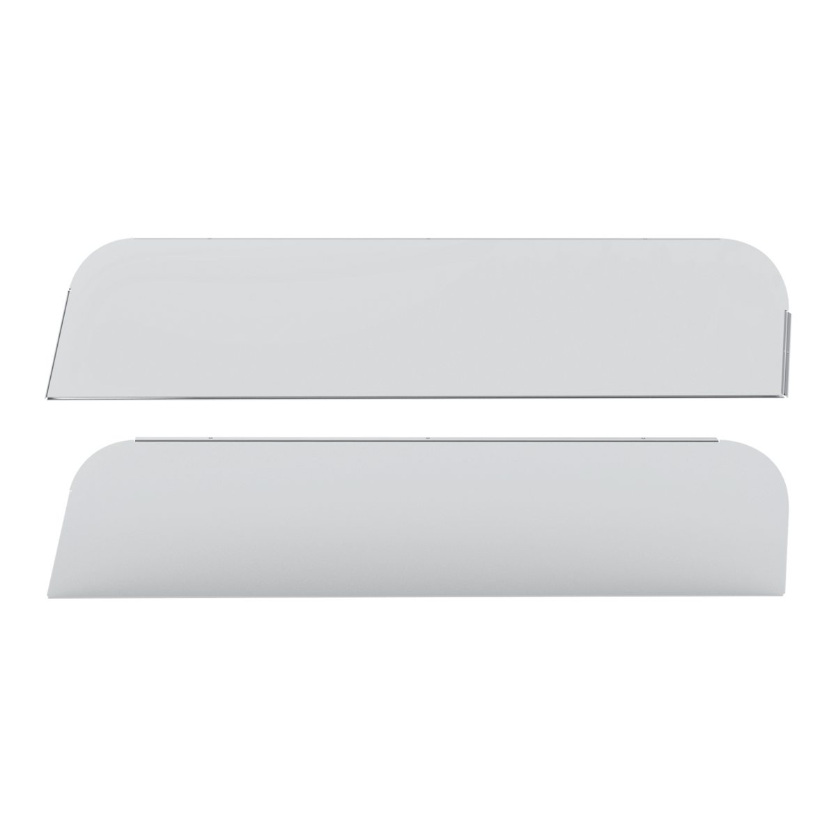 Pair of Mack Anthem, Pinnacle, Vision 2019 and Newer Stainless Steel 5" Chop Top Window Trim