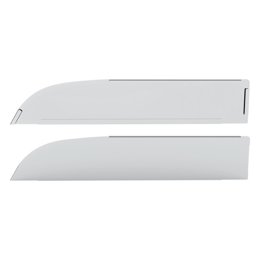 Pair of Peterbilt 567, 579 2012-2017 and 589 Stainless Steel 6.5" Chop Top Window Trim