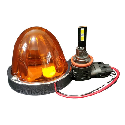 InfinityBEAM Single Color Amber H11 Star Pattern Glass Watermelon Light