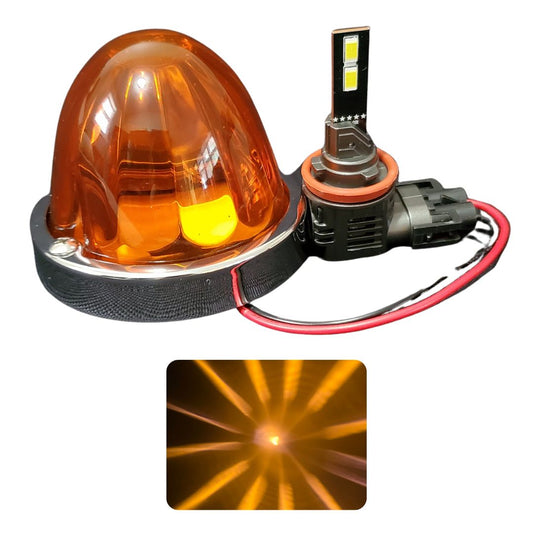 InfinityBEAM Single Color Amber H11 Star Pattern Glass Watermelon Light