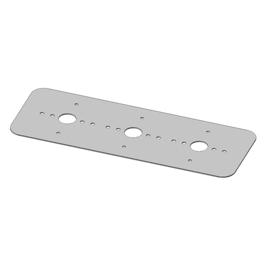 Stainless Steel Sleeper Light Plate with 3 Watermelon Light Holes for Freightliner Cascadia