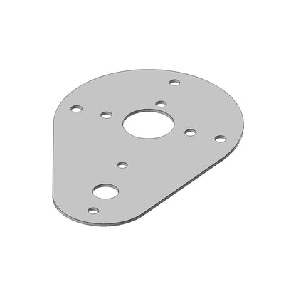 Stainless Steel Teardrop Dome Light Plate with Toggle Switch Hole for Kenworth