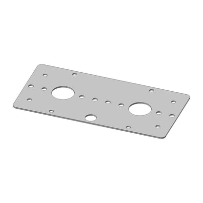 Stainless Steel Dome Light Plate with 2 Watermelon Light Holes and 1 Switch Hole for Kenworth T660, T800 and W900L