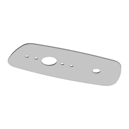 Stainless Steel Above Door Dome Light Plate with 1 Watermelon Light Hole and 1 Switch Hole for Kenworth T660, T800 and W900