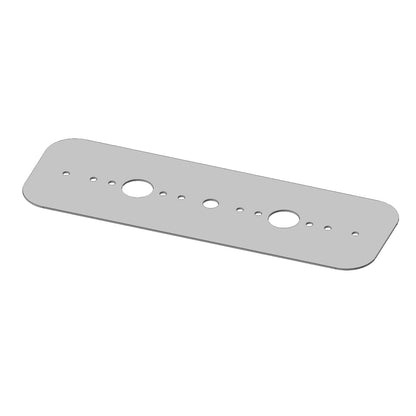 Stainless Steel Sleeper Light Plate with 2 Watermelon Light Holes and 1 Switch Hole for International