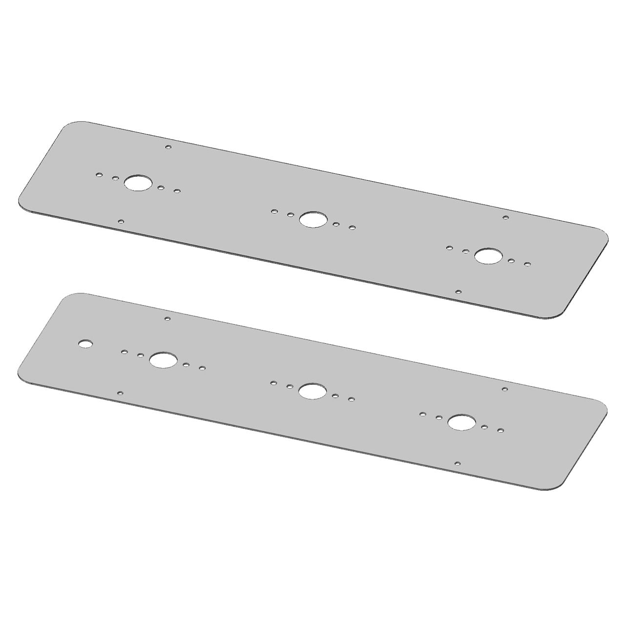 Stainless Steel Sleeper Light Plate with 3 Watermelon Light Holes for Peterbilt