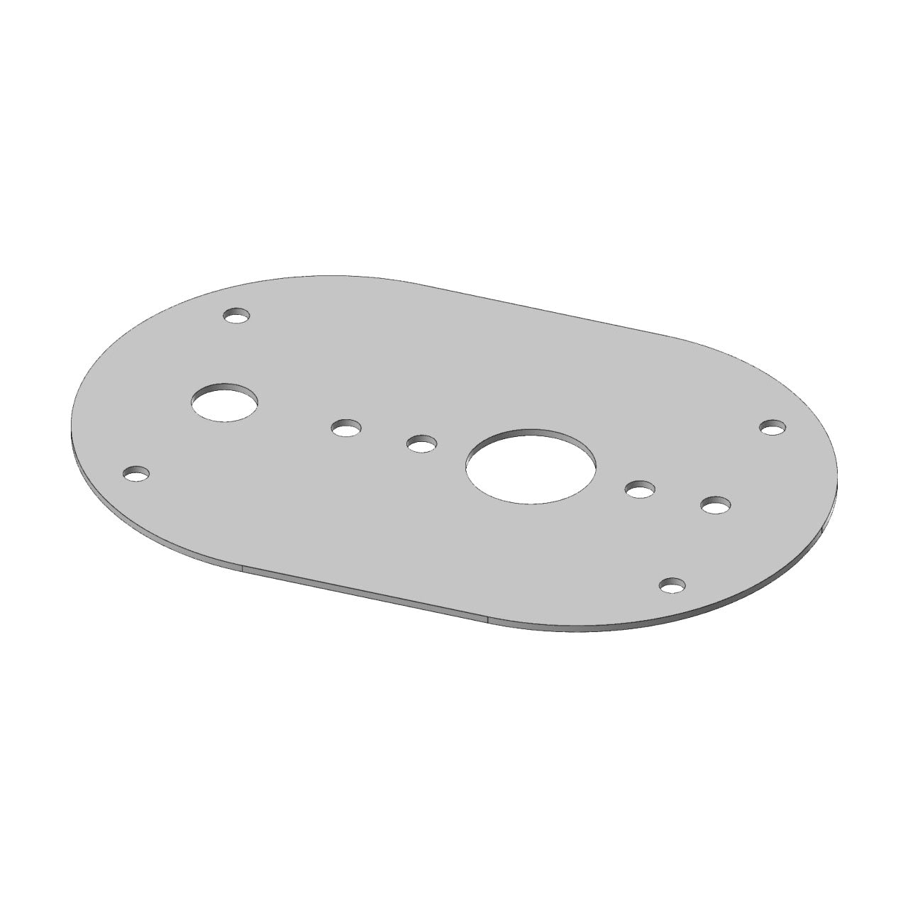 Stainless Steel Sleeper Light Plate with 1 Watermelon Light Hole and 1 Switch Hole for Peterbilt 389