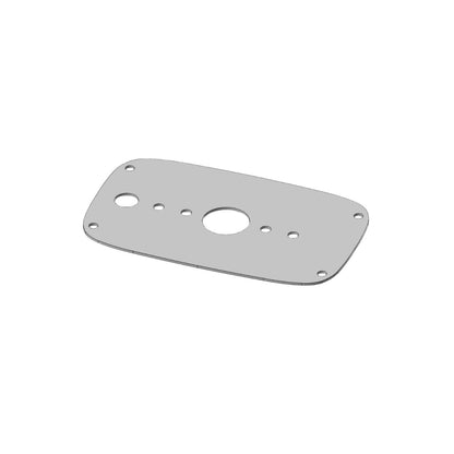 Stainless Steel Lower Bunk Sleeper Light Plate with 1 Watermelon Light Hole and Switch Hole for Peterbilt 387 and 587