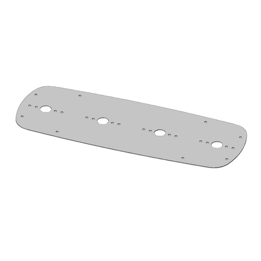 Stainless Steel Sleeper Light Plate with 4 Watermelon Light Holes for Peterbilt 387 and 587