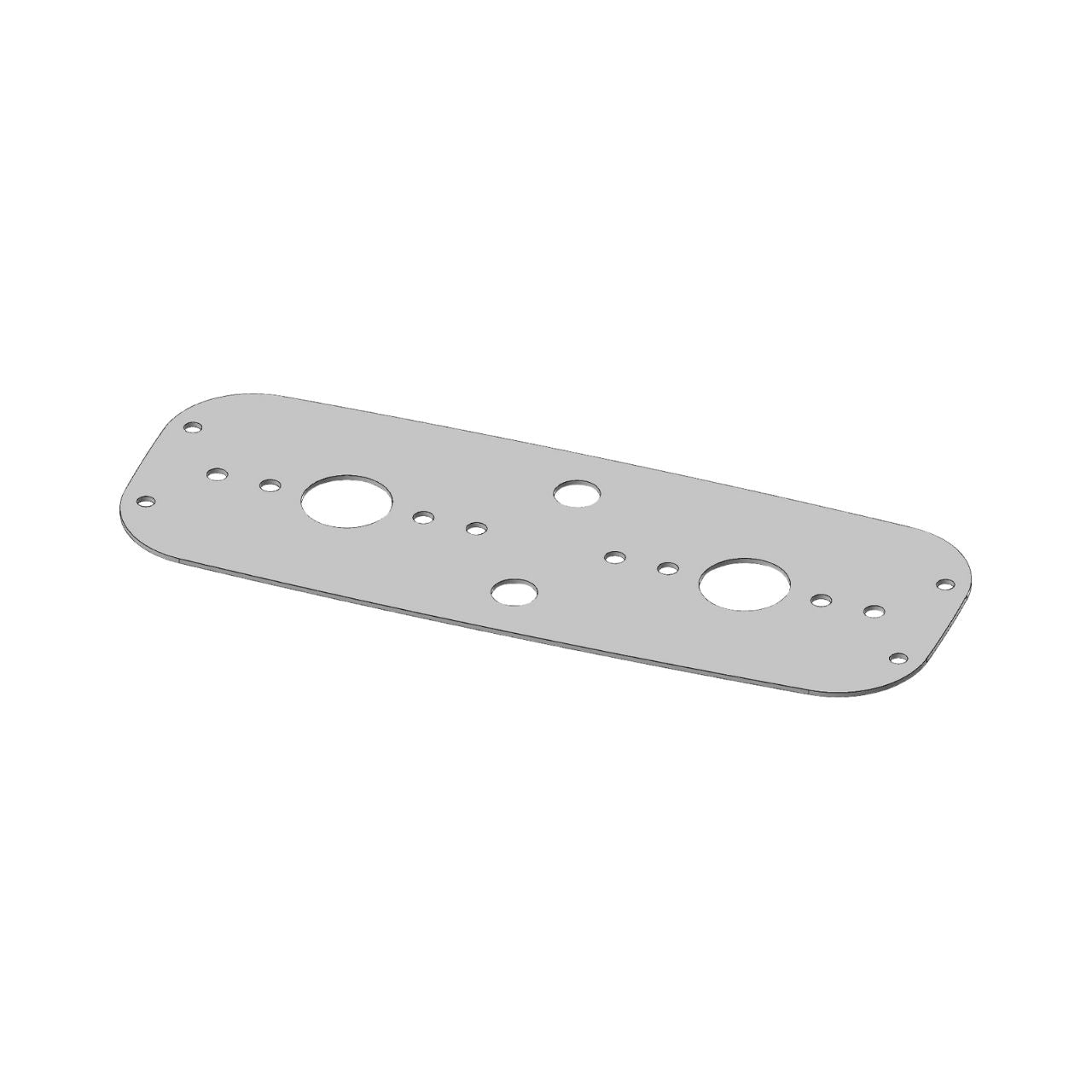 Stainless Steel Above Door Dome Light Plate with 2 Watermelon Light Holes for Peterbilt 387 and 587