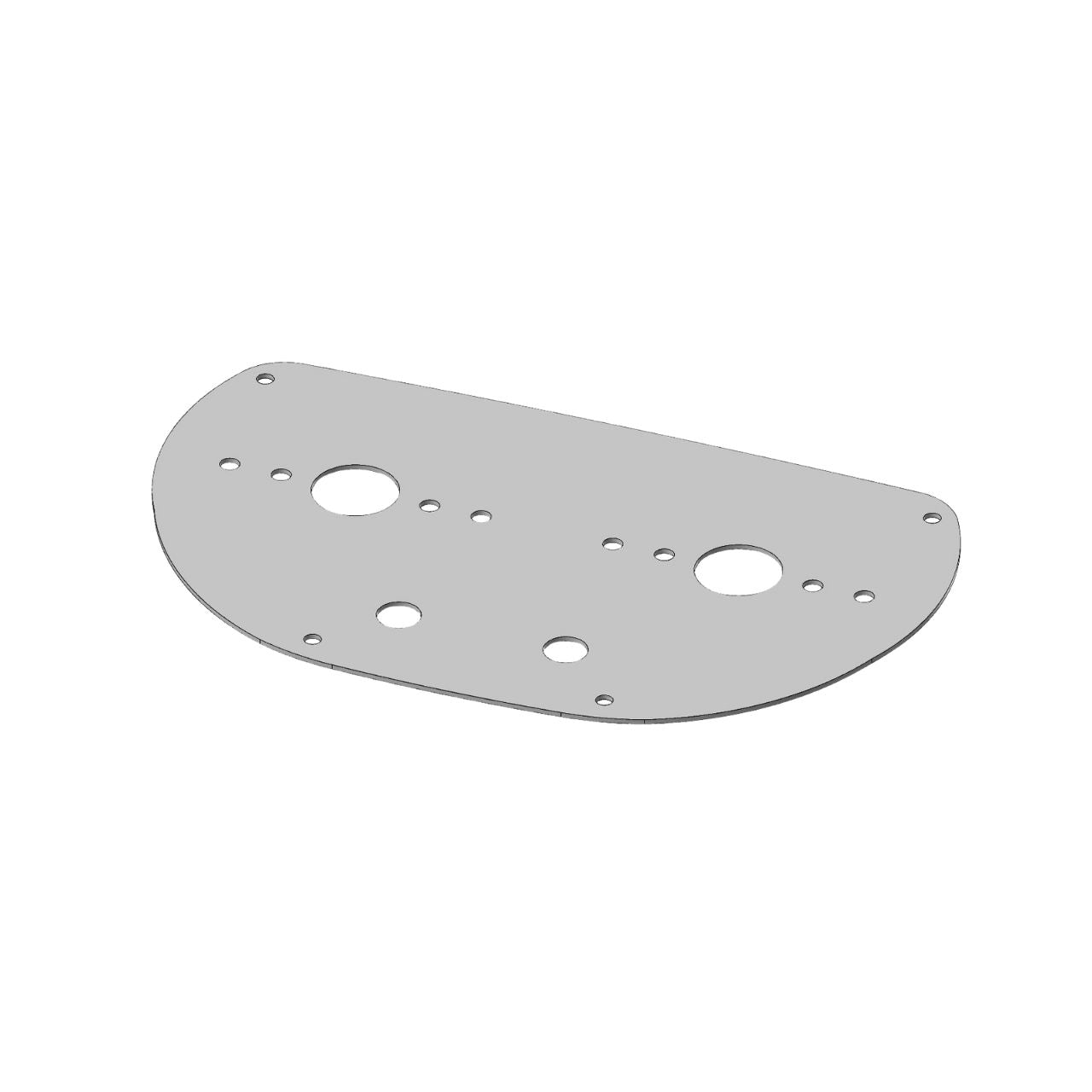 Stainless Steel Above Dash Dome Light Plate with 2 Watermelon Light Holes for Peterbilt 387 and 587