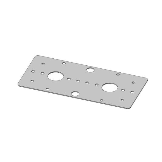 Stainless Steel Dome Light Plate with 2 Watermelon Light Holes and 2 Switch Holes