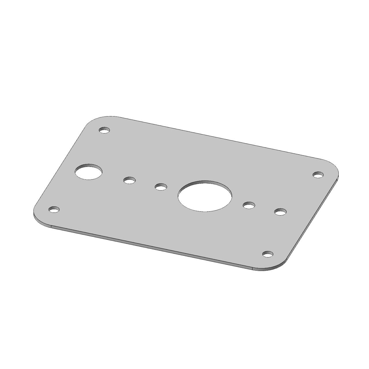 Stainless Steel Sleeper Light Plate with 1 Watermelon Light Hole and Switch Hole for Peterbilt