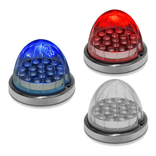 Trux Dual Revolution Blue Auxiliary to Red Clearance and Marker 19 LED Watermelon Light