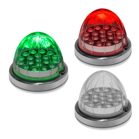 Trux Dual Revolution Green Auxiliary to Red Clearance and Marker 19 LED Watermelon Light