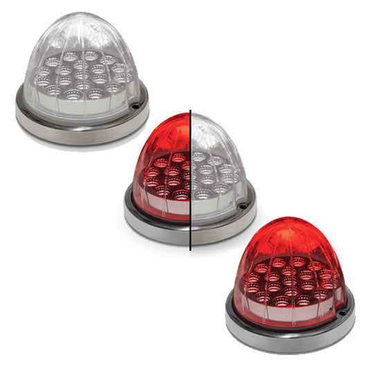 Trux Dual Revolution White Auxiliary to Red Clearance and Marker 19 LED Watermelon Light