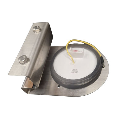 Heavy Duty Stainless Steel Downward Facing Frame Light Bracket With 4" Light Hole and Rivet Nut Mounting