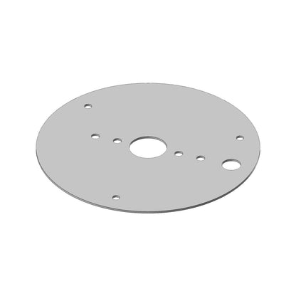 Universal 6" Stainless Steel Dome Light Plate with 1 watermelon Light Hole and Switch Hole