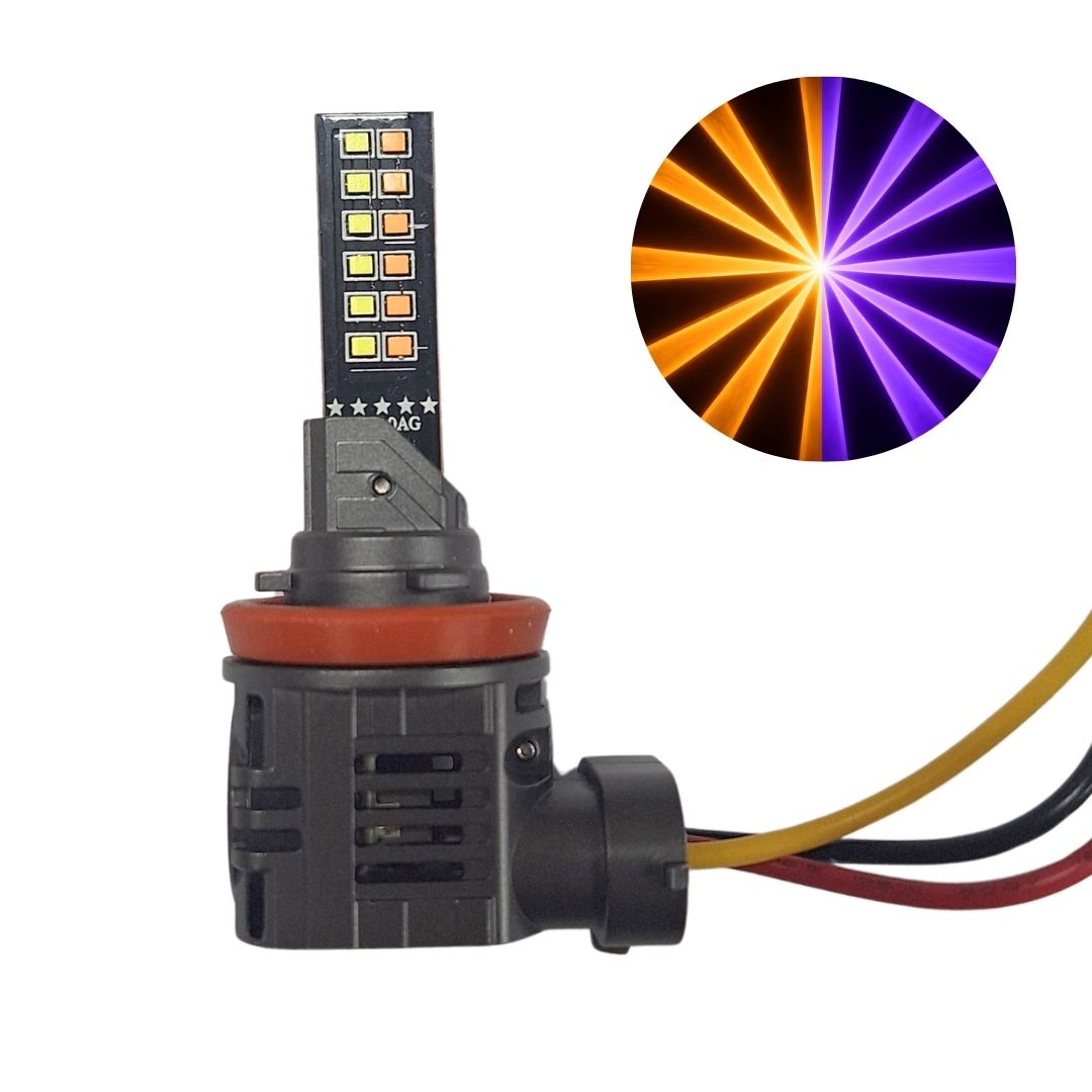 InfinityBEAM Replacement H11 Bulb Dual Color Purple to Amber