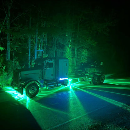 InfinityBEAM Dual Color Green to Amber H11 Star Pattern Glass Watermelon Light