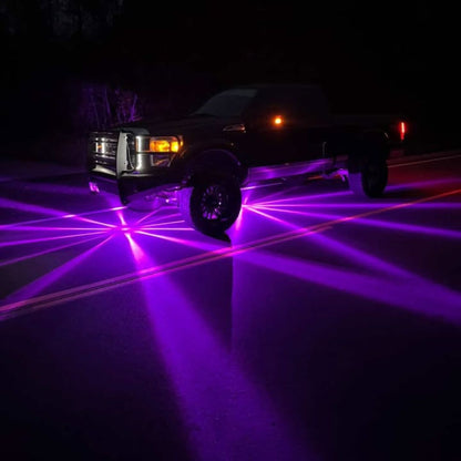 InfinityBEAM Dual Color Purple to White H11 Star Pattern Glass Watermelon Light