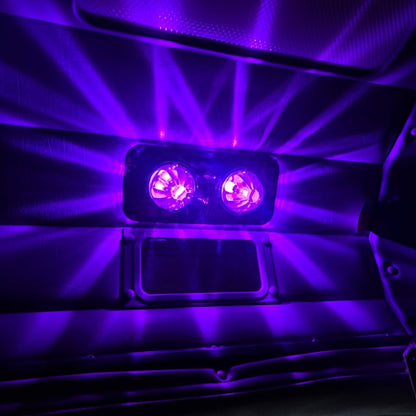 InfinityBEAM Dual Color Purple to White H11 Star Pattern Glass Watermelon Light