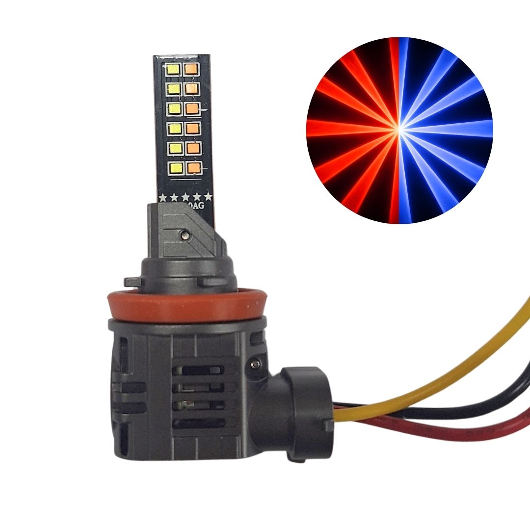 InfinityBEAM Replacement H11 Bulb Dual Color Blue to Red