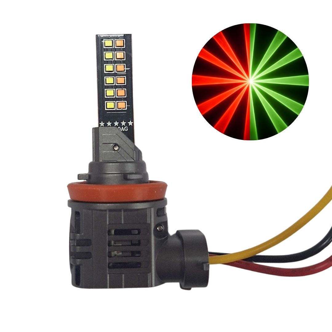 InfinityBEAM Replacement H11 Bulb Dual Color Green to Red