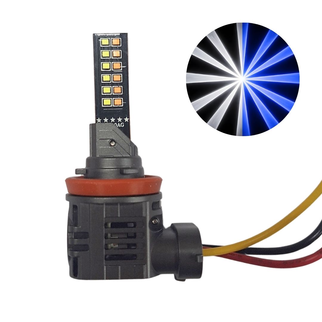 InfinityBEAM Replacement H11 Bulb Dual Color Blue to White