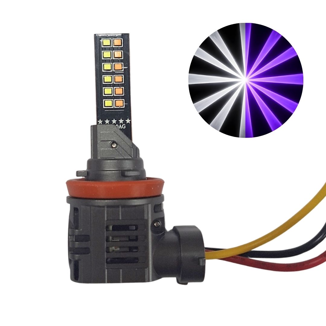 InfinityBEAM Replacement H11 Bulb Dual Color Purple to White
