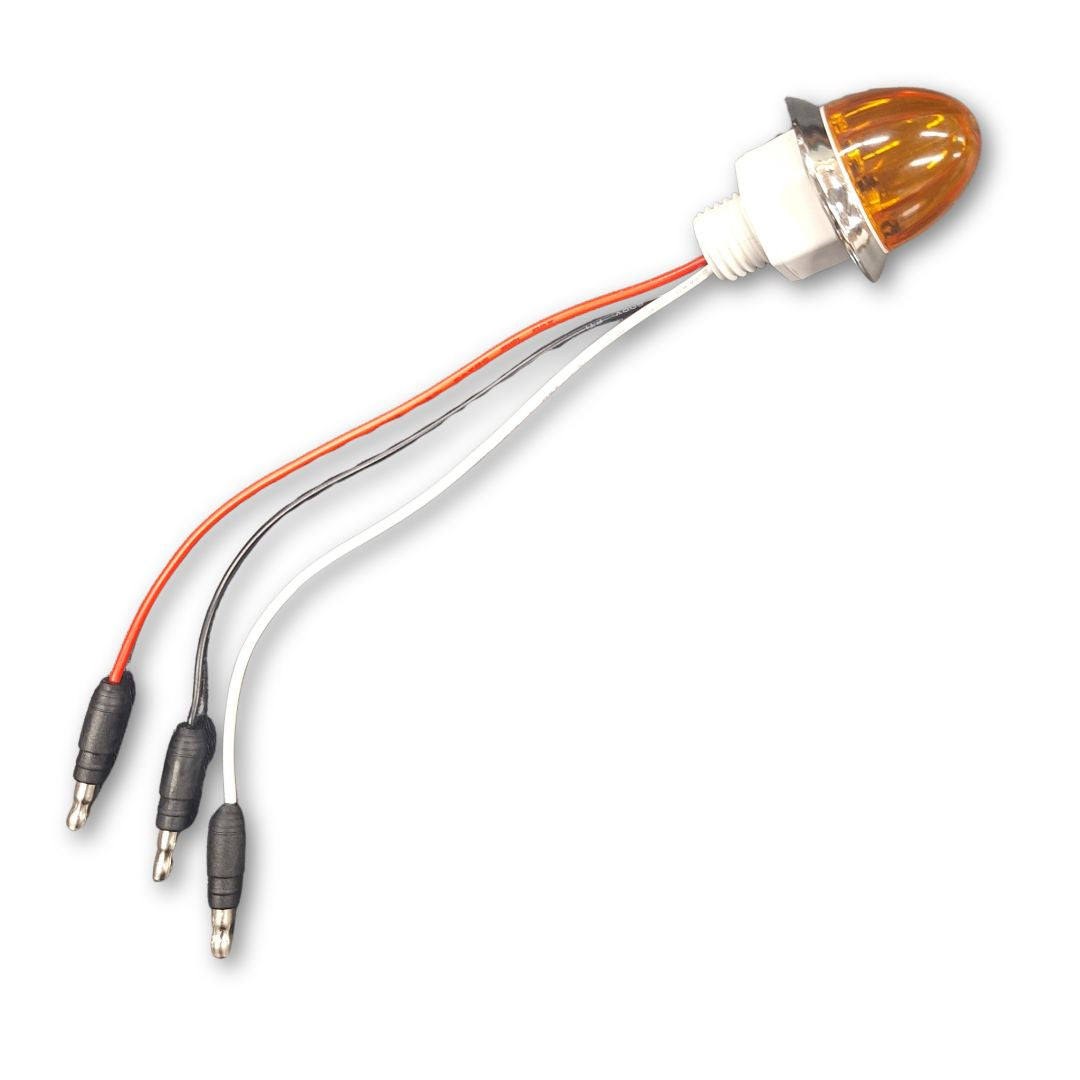 LOADED Series Mini Starburst Amber Dual Function 1 1/8" LED with Amber Lens
