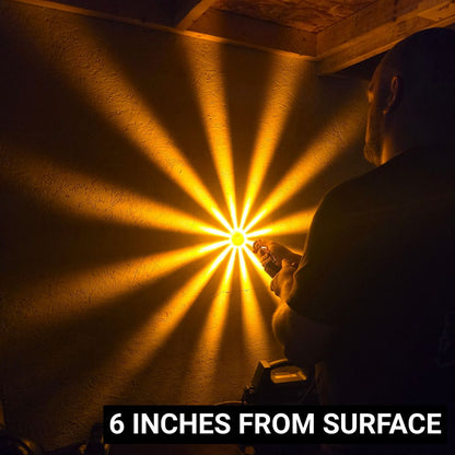 LOADED Series Mini Starburst Amber Dual Function 1 1/8" LED with Amber Lens