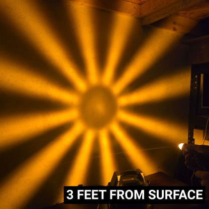 LOADED Series Mini Starburst Dual-Color Amber to White 1 1/8" LED with Clear Lens