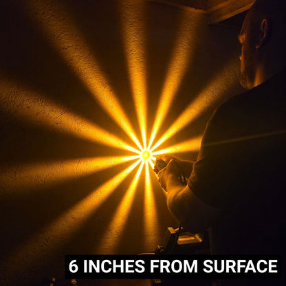 LOADED Series Mini Starburst Dual-Color Amber to White 1 1/8" LED with Clear Lens