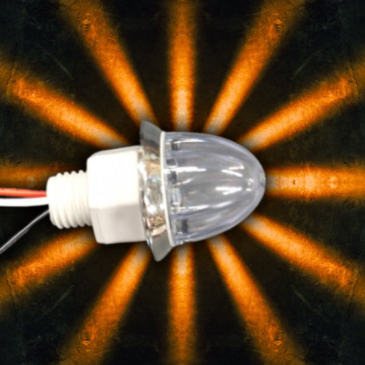 LOADED Series Mini Starburst Amber Dual Function 1 1/8" LED with Clear Lens