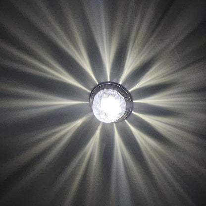 LOADED Series Mini Starburst Dual-Color Amber to White 1 1/8" LED with Clear Lens
