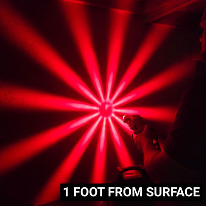 LOADED Series Mini Starburst Red Dual Function 1 1/8" LED with Clear Lens
