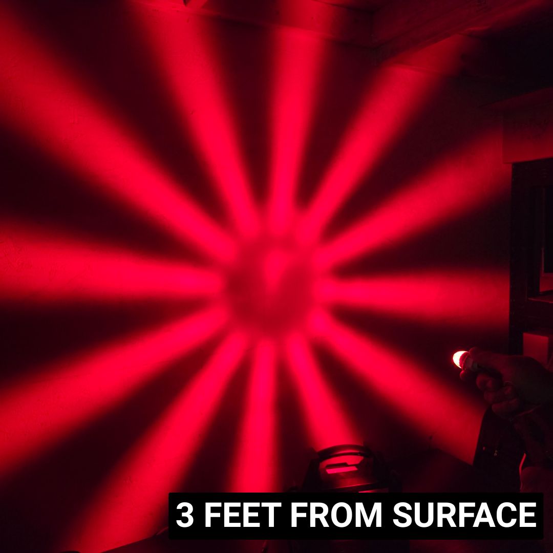 LOADED Series Mini Starburst Dual-Color Red to White 1 1/8" LED with Clear Lens