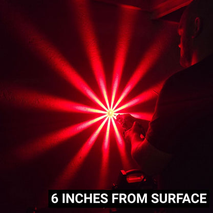 LOADED Series Mini Starburst Red Dual Function 1 1/8" LED with Clear Lens